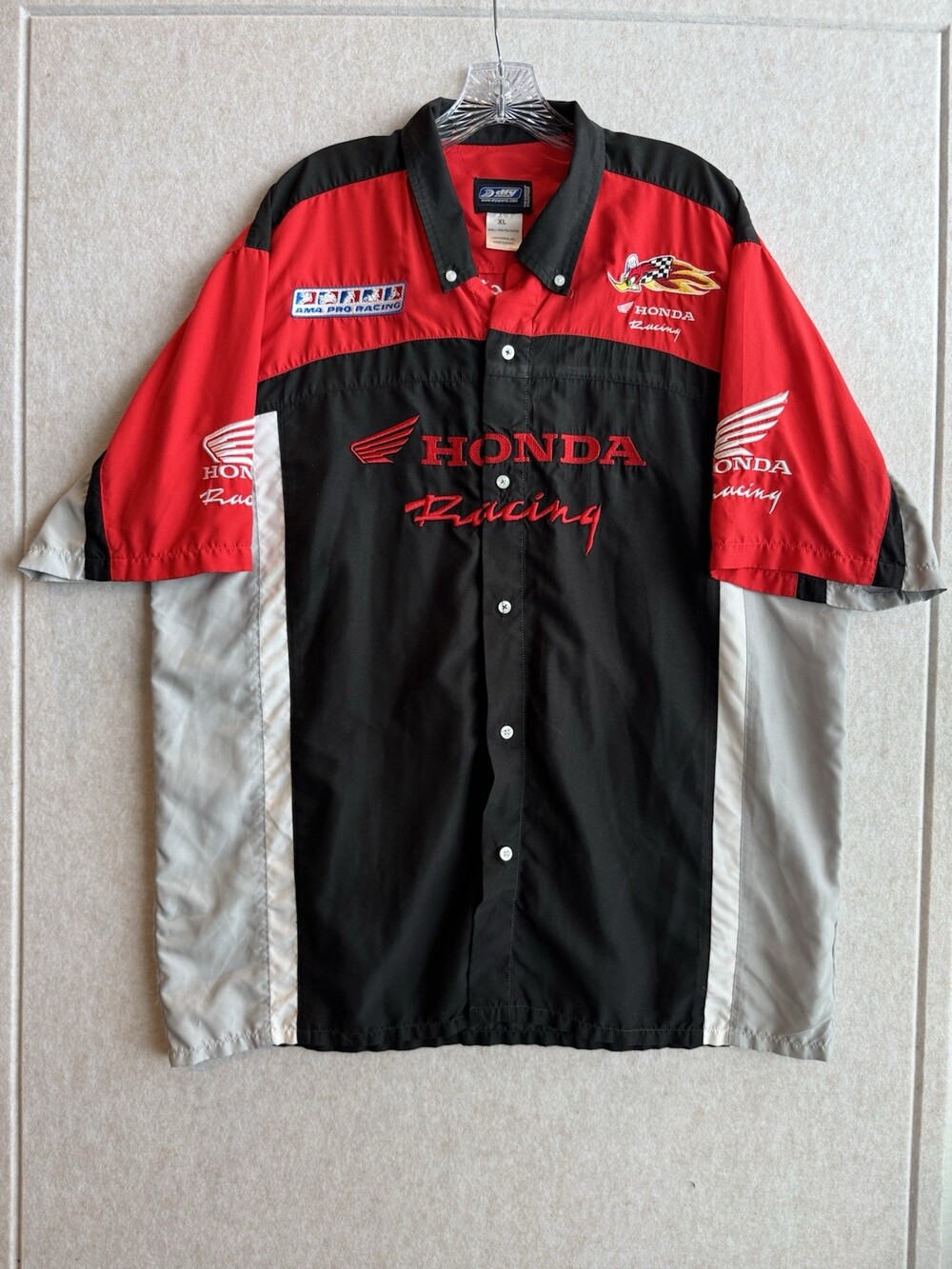 Honda Racing Shirt Mens XL AMA Pro Racing Woody Woodpecker DFY Pit Crew
